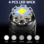چراغ قوه پلیسی شارژی اسمال سان W5183 - تصویر 2